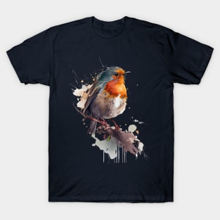 Robin Bird Watercolor 4.0 T-Shirt